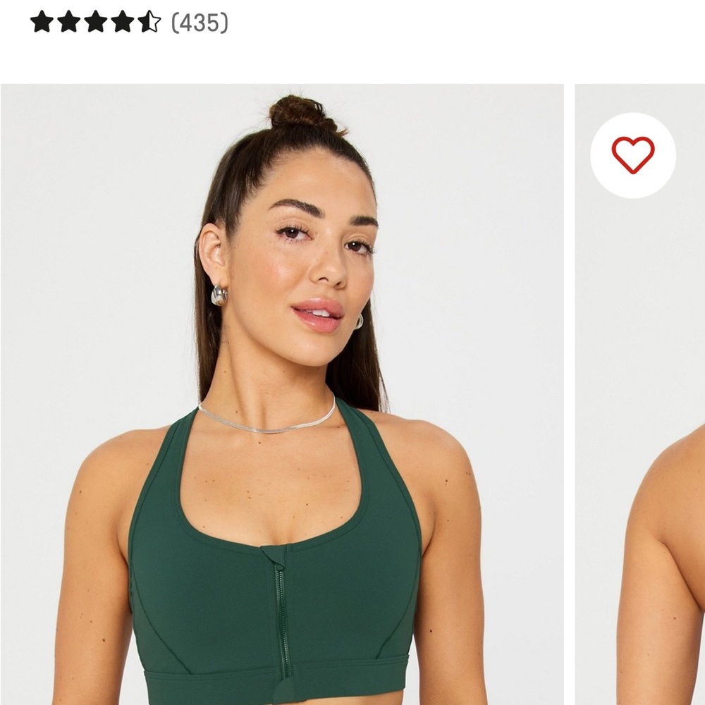 Fabletics Deep Green Sports Bra